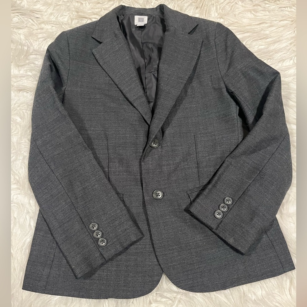 Janie and Jack Boys Soecial Occasiiom Grey Dress Jacket Blazer sz 8 rest $129